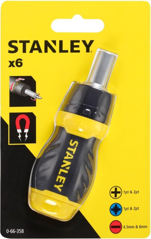 STANLEY 066358 Multi-Bit Stubby Screwdriver - Image 5