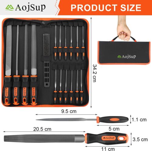 AojSup 17Pcs Metal File Set - Image 2